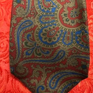 Burberry Paisley Red and Blue Men's Tie